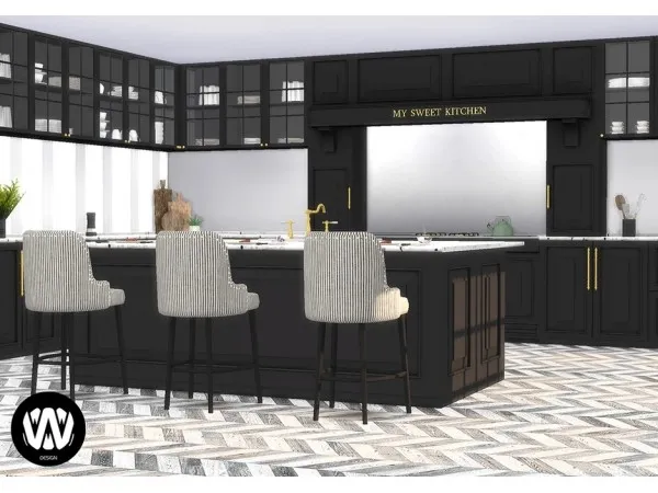 Alpha Juglans Kitchen - The Sims 4 Custom Content