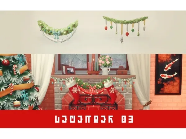 Maxis Match 3rd of December Liberated Garlands by stefizzi - The Sims 4 Custom Content