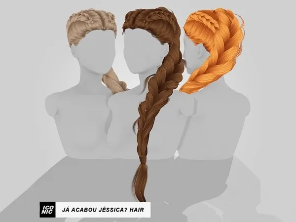 Alpha ICONIC Já Acabou Jéssica (Hair) - The Sims 4 Custom Content