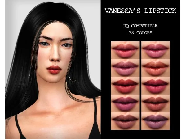 Alpha Vanessas Lipstick by thisisthem - The Sims 4 Custom Content