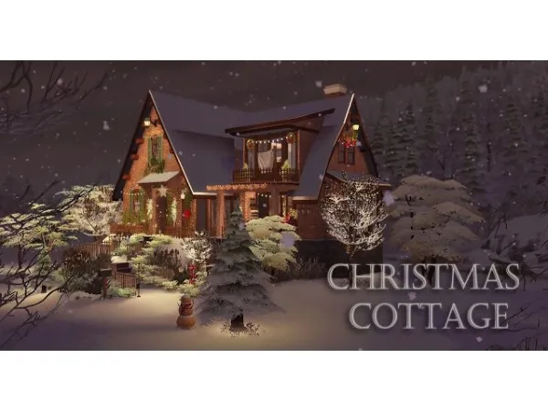 Mix Christmas Cottage sims3 by rubyred - The Sims 4 Custom Content