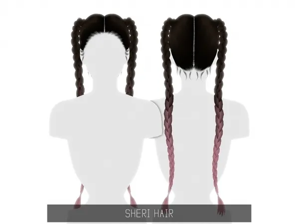 Alpha SHERI HAIR - The Sims 4 Custom Content