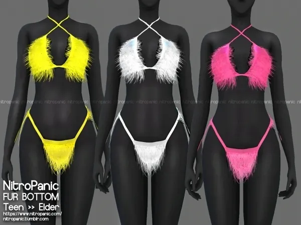 Alpha Fur BOTTOM - The Sims 4 Custom Content