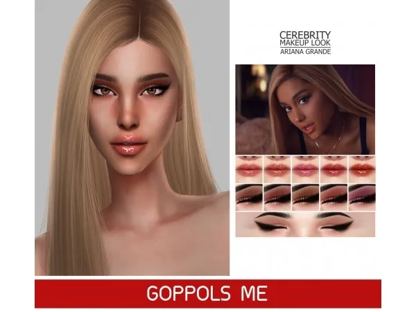 Alpha GPME Celebrity Makeup Look Ariana Grande - The Sims 4 Custom Content