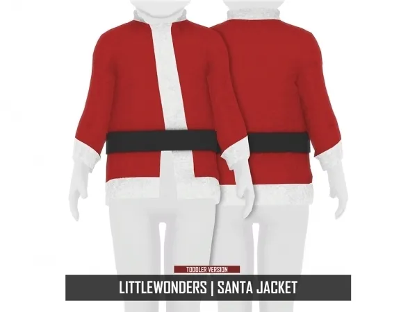 Alpha LITTLEWONDERS SANTA JACKET by redheadsims - The Sims 4 custom content