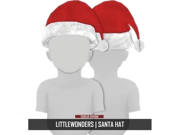 Alpha LITTLEWONDERS SANTA HAT by redheadsims - The Sims 4 custom content