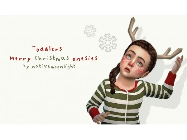 Maxis Match Toddlers Merry Christmas Onesies by nativemoonlight - The Sims 4 Custom Content