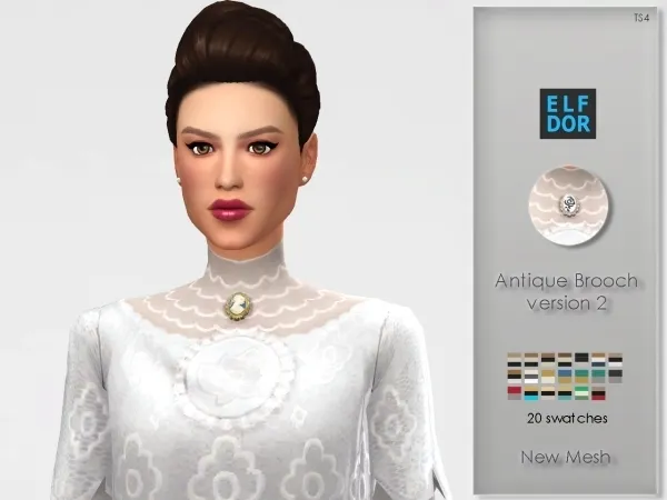 Maxis Match Antique Brooch version 2 - The Sims 4 Custom Content