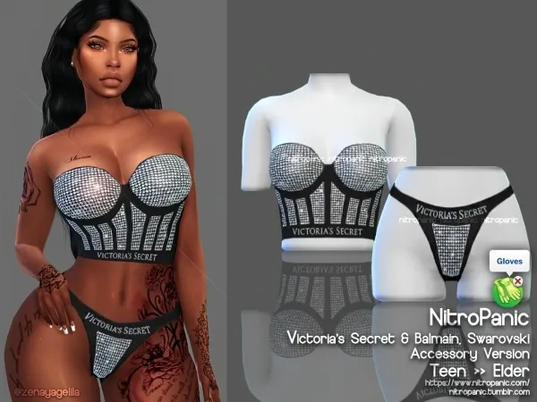Alpha V'sS B SWAROVSKI (Accessory Version) by nitropanic - The Sims 4 Custom Content