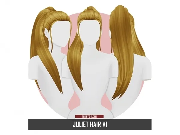 Maxis Match JULIET HAIR V1 by redheadsims - The Sims 4 Custom Content