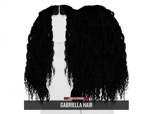 Alpha GABRIELLA HAIR TODDLER VERSION by redheadsims - The Sims 4 custom content