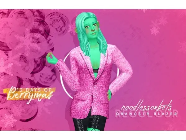 Maxis Match OranosTR Glitter Blazer Jacket recolor by berryconfetti - The Sims 4 Custom Content