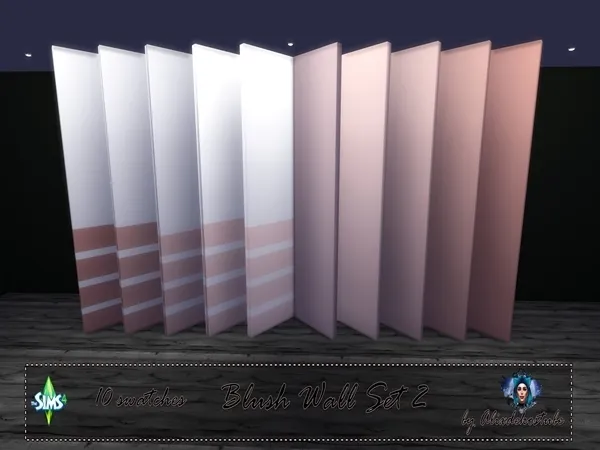Alpha Blush Wall Set 2 - The Sims 4 Custom Content