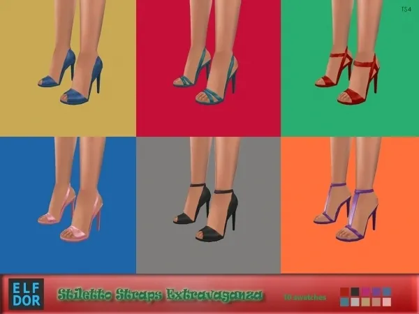 Maxis Match Stiletto Straps Extravaganza - The Sims 4 Custom Content