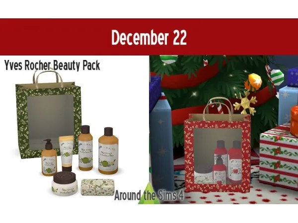 Maxis Match Around Yves Rocher Beauty Pack - The Sims 4 Custom Content