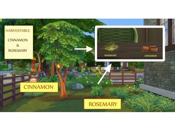 Maxis Match Harvestable Cinnamon and Rosemary by icemunmun - The Sims 4 Custom Content