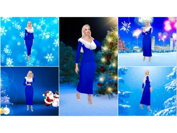 Mix WINTER WONDERLAND CAS BACKGROUNDS by katverse - The Sims 4 Custom Content