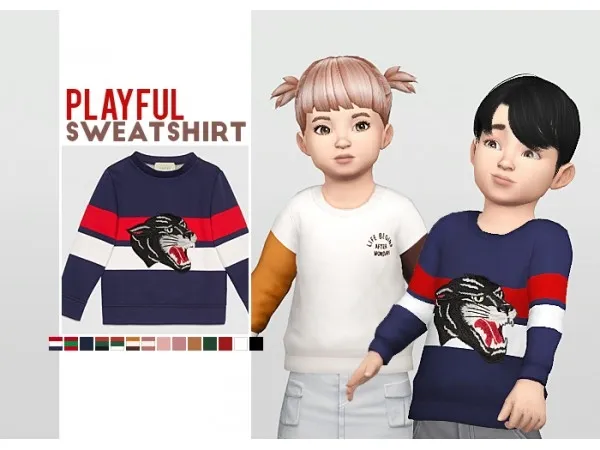 Maxis Match Playful Sweatshirt by waekey - The Sims 4 Custom Content