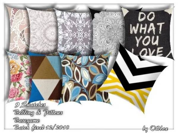 Alpha Bedding Blankets Pillows by oldbox1310 - The Sims 4 Custom Content
