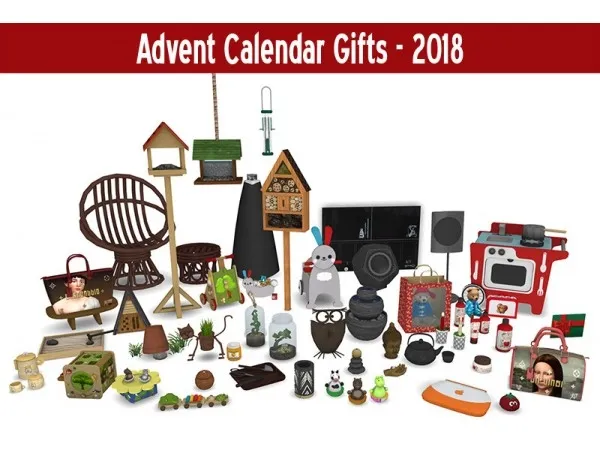 Maxis Match Special 2018 Advent Calendar Gifts 1 by ATS4 - The Sims 4 Custom Content