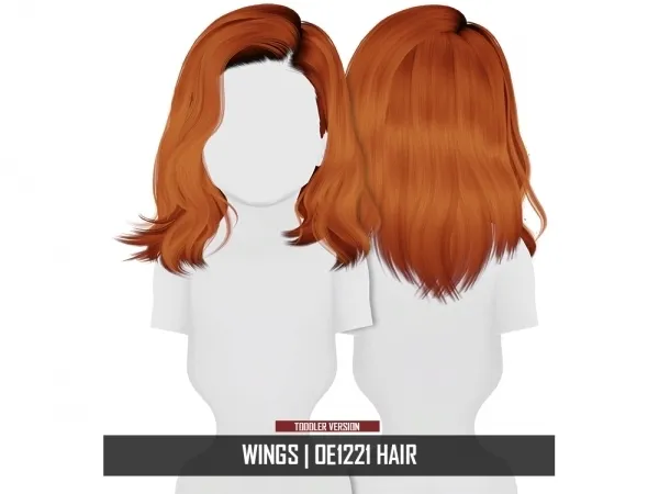 Alpha WINGS OE1221 HAIR TODDLER VERSION - The Sims 4 Custom Content