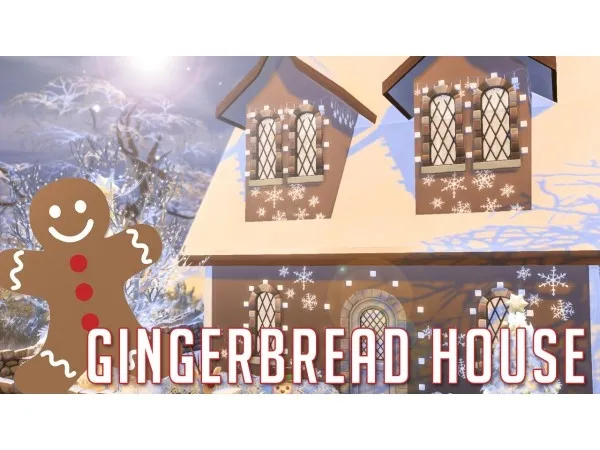 Alpha Gingerbread House by ashleyelainesims - The Sims 4 Custom Content