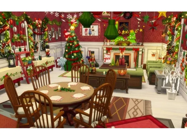 Red Christmas Coin room by bloup