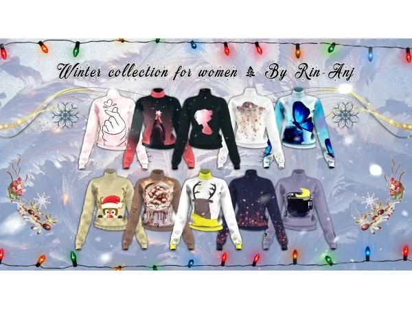 Alpha Winter collection for women anj by reanika - The Sims 4 Custom Content