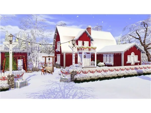 Maxis Match Winter Wonderland Cottage Free by allisas - The Sims 4 Custom Content