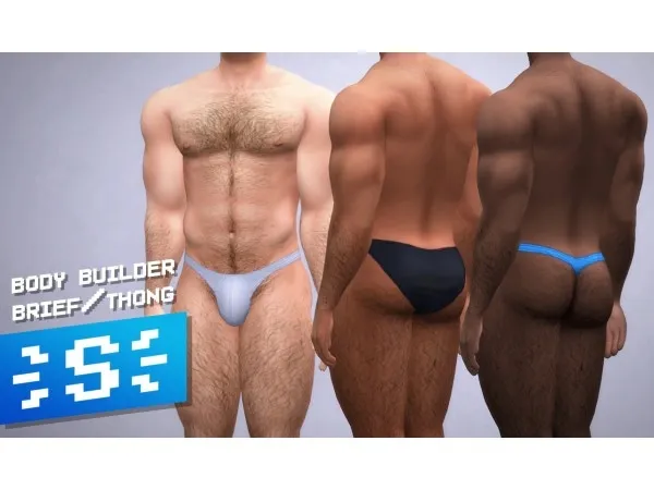 Maxis Match Body Builder Undies Set by synthsims - The Sims 4 Custom Content