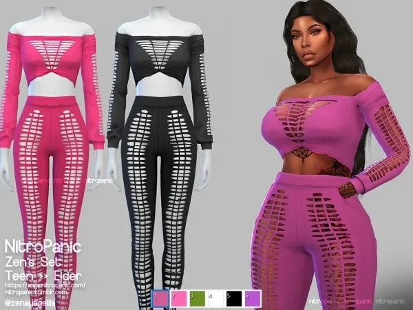 Alpha Zen Set Bottom - The Sims 4 Custom Content