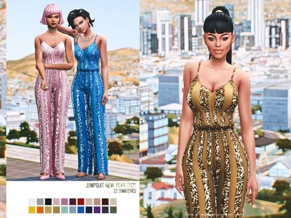 Maxis Match [helgatisha] Jumpsuit NEW YEAR pack - The Sims 4 Custom Content