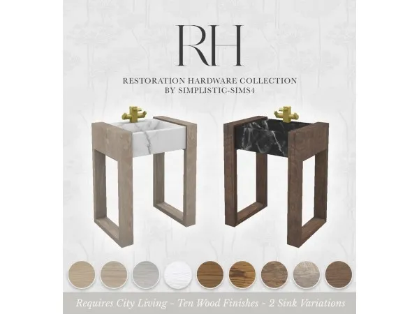 Maxis Match RH Collection Modern Sinks sims4 by simplistic - The Sims 4 Custom Content