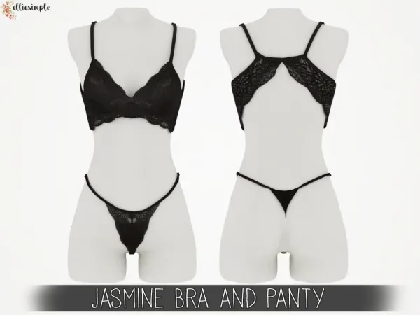 Alpha Elliesimple Jasmine Bra and Panty - The Sims 4 Custom Content