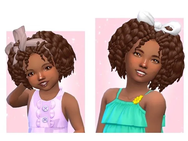 Maxis Match MILDRED HAIR Toddler and Child Conversion by peachibloom - The Sims 4 Custom Content