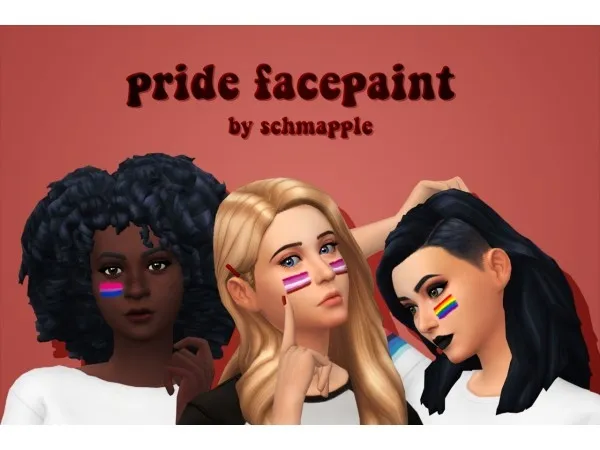 Maxis Match Pride stripe blushes by schmapple - The Sims 4 Custom Content