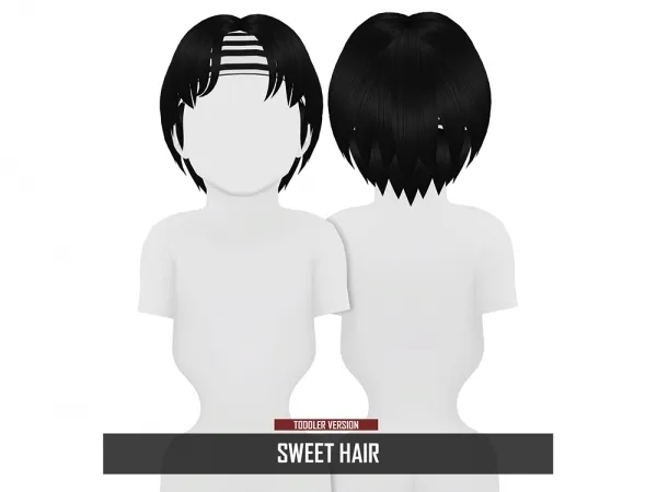 Alpha SWEET HAIR TODDLER VERSION - The Sims 4 Custom Content