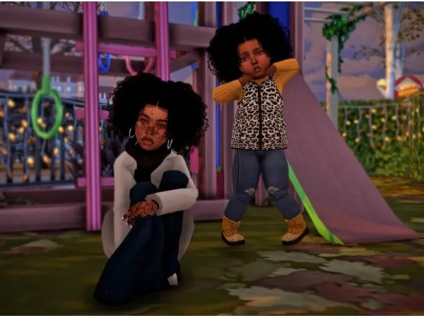 Alpha xxBlacksims NiLa Curls Kids Toddlers Conversion by afrosimtricsimmer - The Sims 4 Custom Content