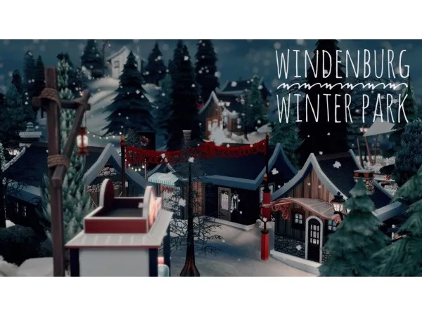 Maxis Match Windenburg Winter Park s by iiwa - The Sims 4 Custom Content