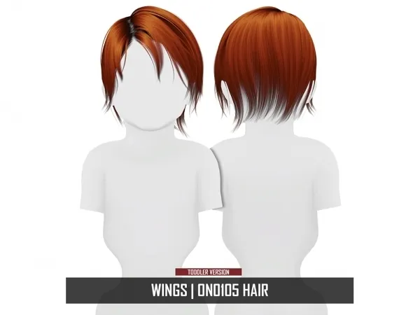Alpha WINGS ON0105 HAIR TODDLER VERSION - The Sims 4 Custom Content