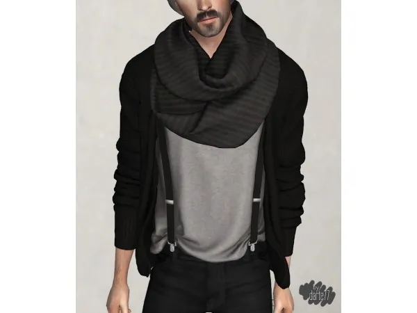 Alpha INFINITY SCARF by darte77 - The Sims 4 Custom Content