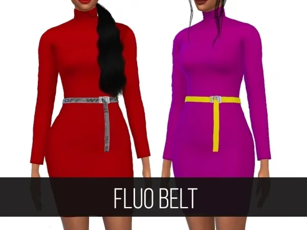Alpha FLUO BELT - The Sims 4 Custom Content