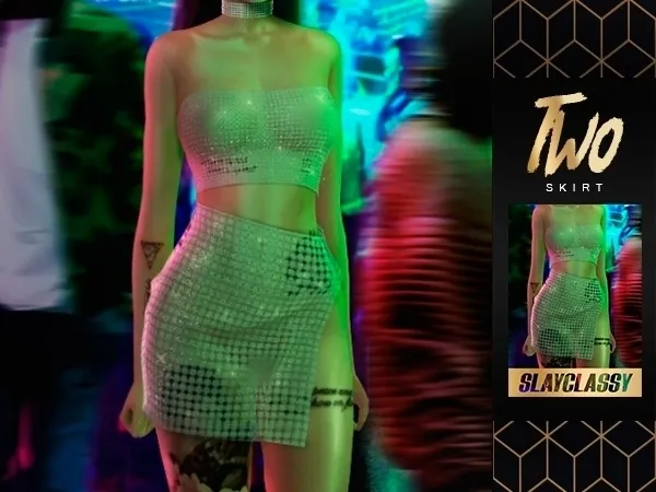 Alpha SlayClassy TWO Skirt - The Sims 4 Custom Content