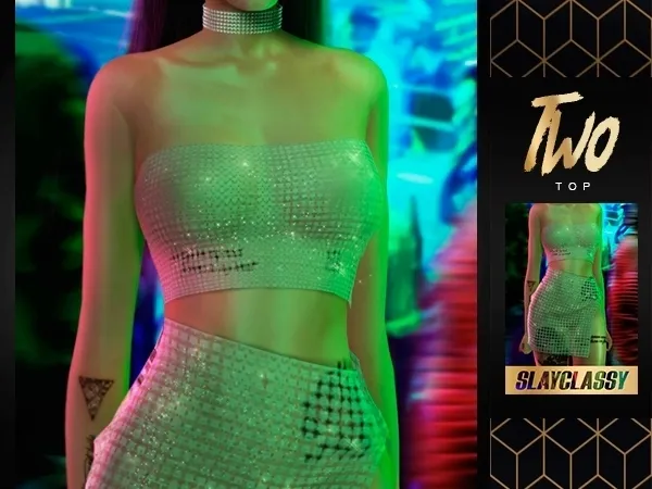 Alpha SlayClassy TWO Top - The Sims 4 Custom Content