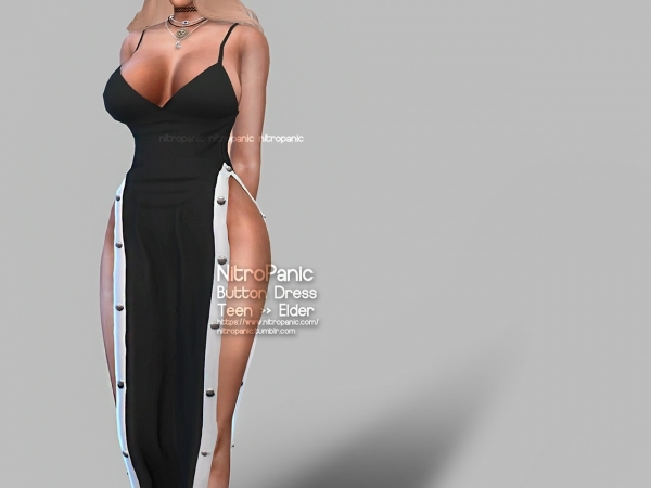 Button Dress The Sims 4 Download SimsFinds