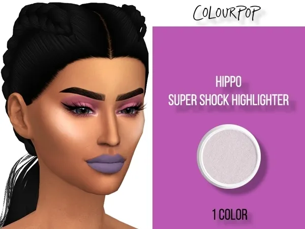 Alpha COLOURPOP Hippo Highlighter - The Sims 4 Custom Content