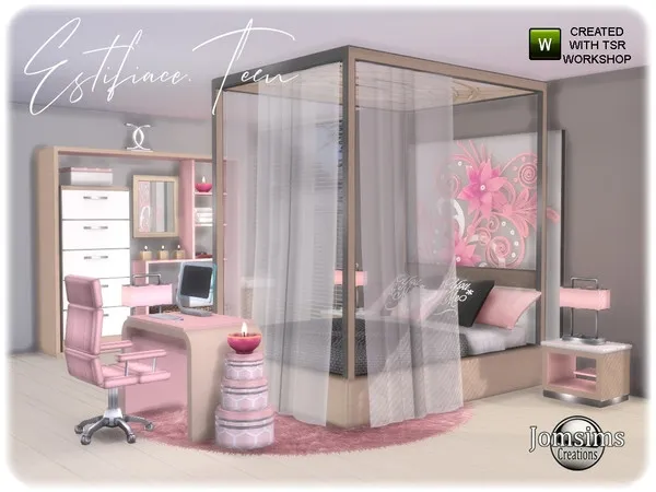 Alpha Estifiace TEEN bedroom - The Sims 4 Custom Content
