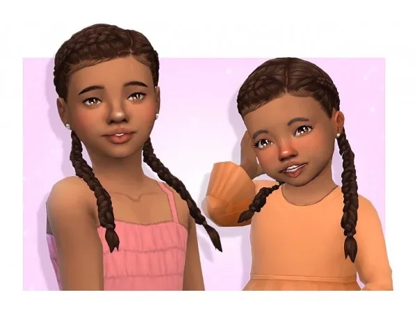 DUTCH BRAIDS - Toddler and Child Conversion by peachibloom