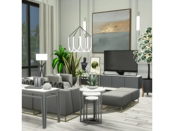 Alpha Caine Living An Ultraluxe Set ic by peacemaker - The Sims 4 Custom Content