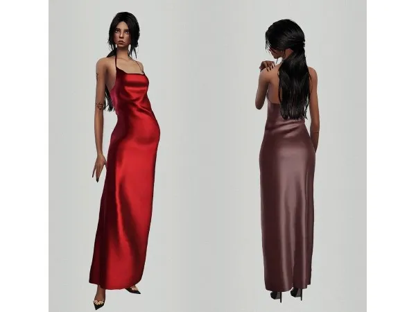 Alpha Theater dress by daniparadise - The Sims 4 Custom Content